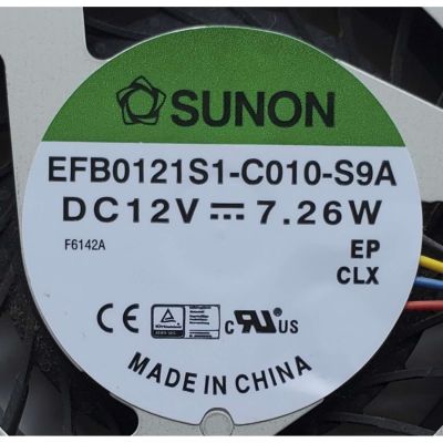 VENTILADOR DELL / NÚMERO DE PARTE EFB0121S1-C010-S9A / DC12V - 7.26W / 023.10055.000120160129 / MODELO UP3017Q	 - Imagen 2